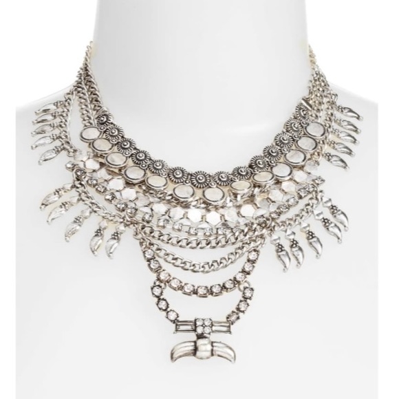 DYLANLEX CRYSTAL SILVER STATEMENT NECKLACE CHOKER - Picture 5 of 5